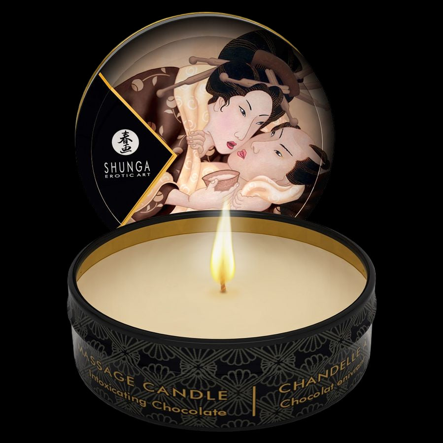 SHUNGA - MINI CARESS BY CANDELIGHT CANDELA DA MASSAGGIO CIOCCOLATO 30 ML